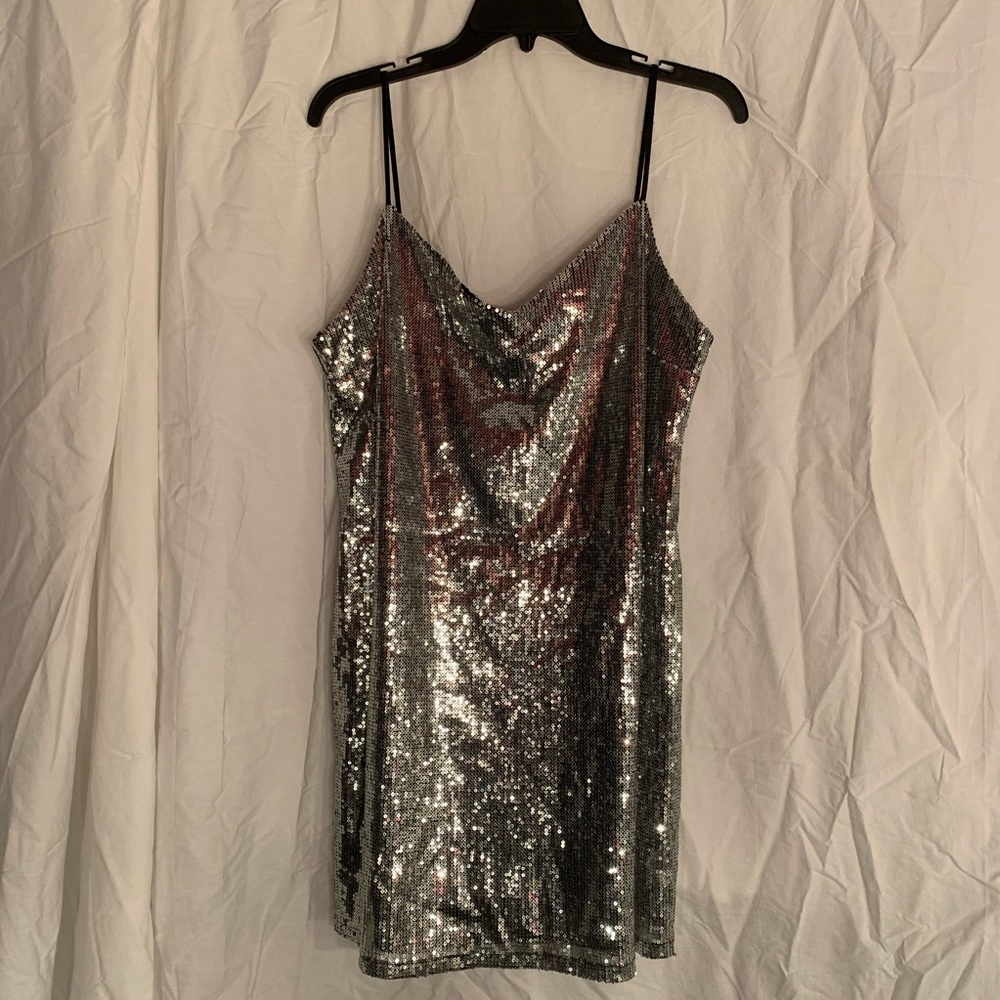 Disco, silver, dress